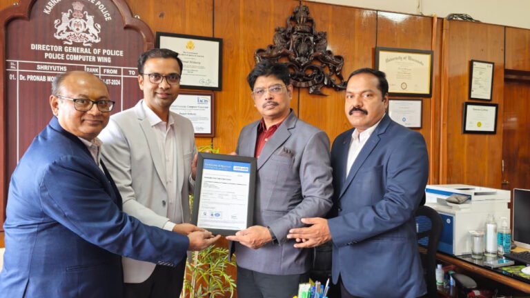 ಕರ್ನಾಟಕ ರಾಜ್ಯ ಪೊಲೀಸ್ ಡೇಟಾ ಸೆಂಟರ್‍ಗೆ ಅಂತರರಾಷ್ಟ್ರೀಯ ISO/IEC 27001 ಪ್ರಮಾಣಪತ್ರದ ಗರಿ